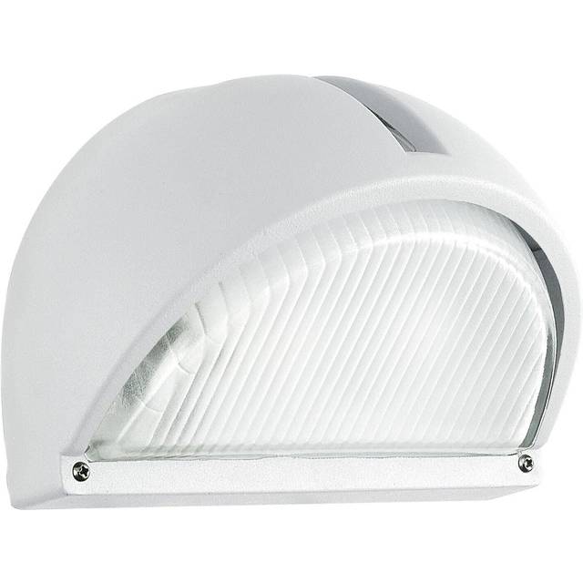 IP44 Outdoor Wall Light White Aluminium 1 x 40W E27 Bulb Porch Lamp