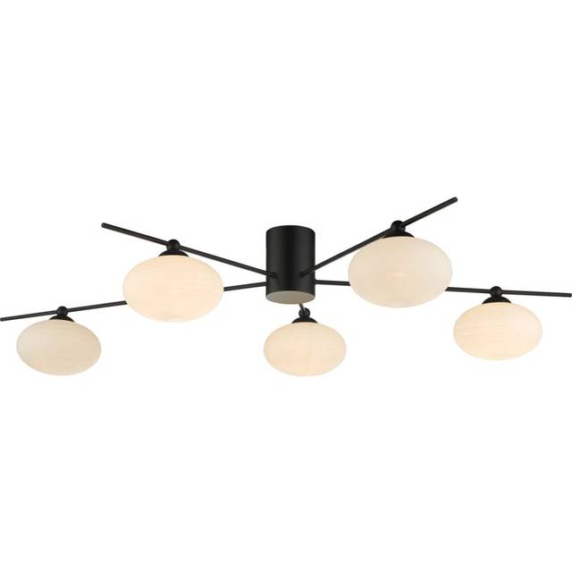 Dar Lighting Group JAS5422 Jasper 5 Light Semi Flush Ceiling Light Mat