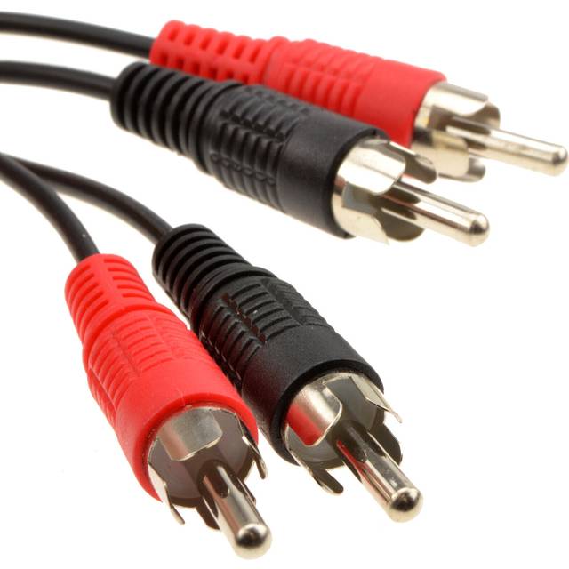 kenable RCA Phono Twin Plugs to Plugs Stereo Audio Cable Lead Nickel 5m