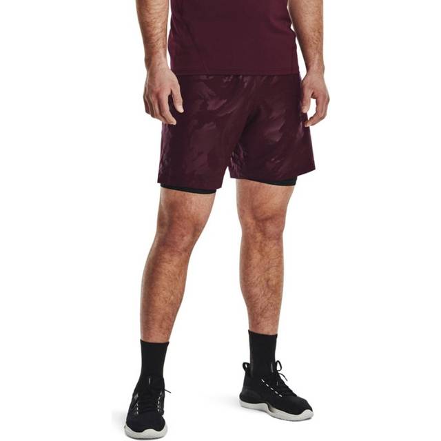 Under Armour Mens Tech Woven EmboShorts in Red - Size Small