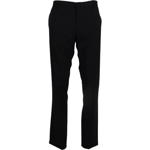 Black Wool Stretch Dress Formal Slim Fit Pant - IT54 | XL