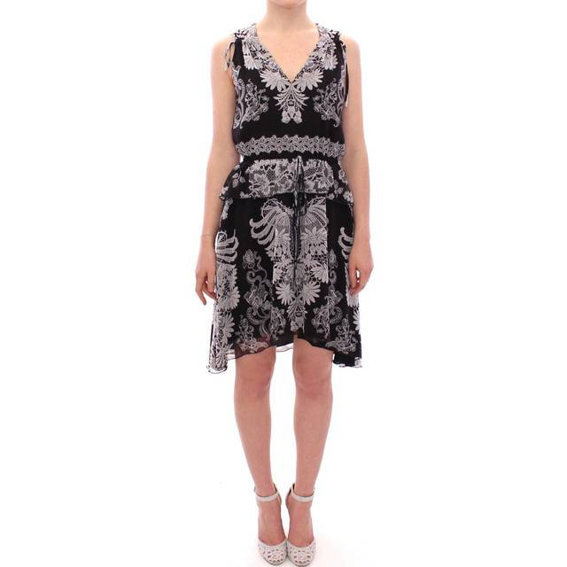 Sachin & Babi Silk Floral Pattern Shift Coctail Dress - IT42|M - white (IT42|M)