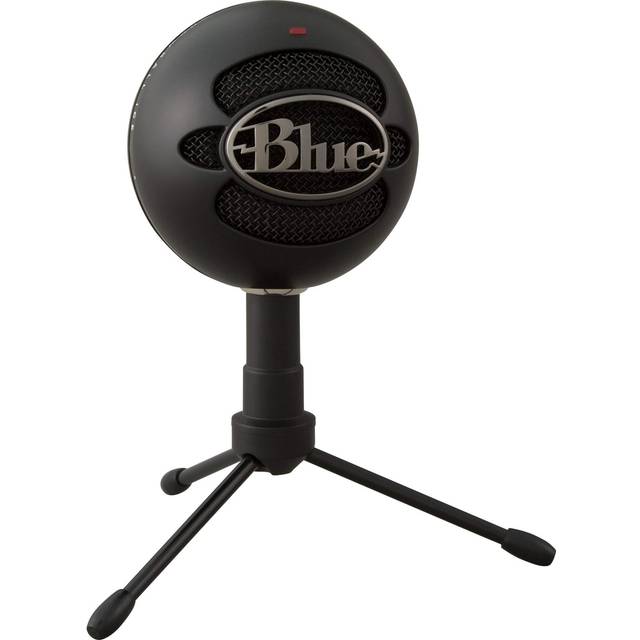 Blue Snowball iCE USB-Mikrofon für Aufnahmen, Streaming, Podcasting, Gaming auf PC und Mac, Kondensatormikrofon mit Nierenkapsel, Verstellbarer Tischständer, Plug 'n Play - Schwarz