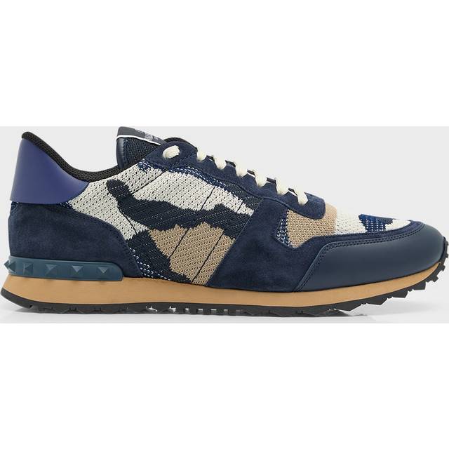 Valentino Men's Camo Mesh Rockrunner Trainers Navy - Size: 9.5