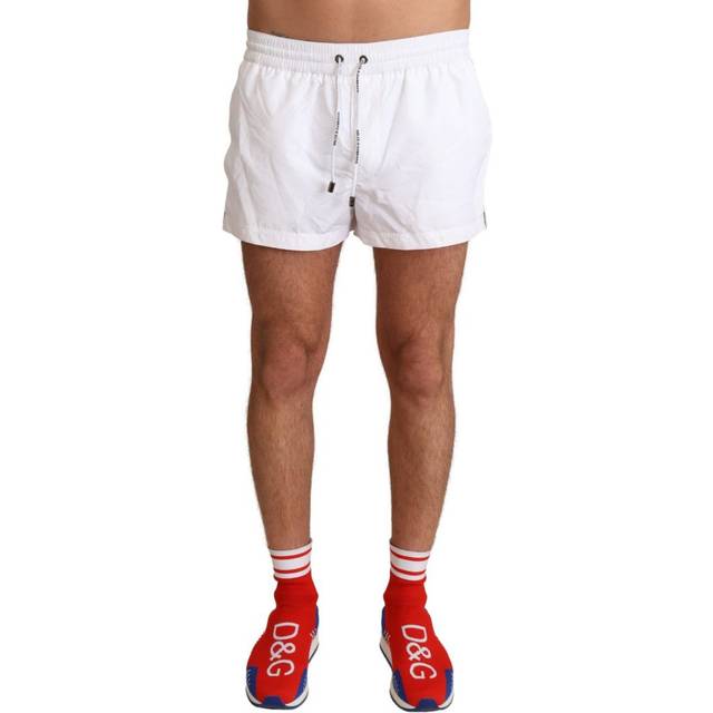 Dolce & Gabbana White King Mens Beachwear Swimwear Shorts - IT6| L
