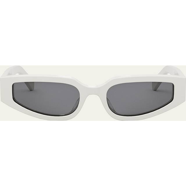 CELINE, Sunglasses, unisex, White, 54 MM, Geometric Sunglasses with Ivory Frame