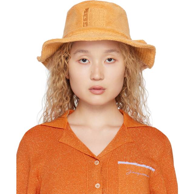 JACQUEMUS Orange Le Raphia 'Le Bob Bandho' Hat - 710 LIGHT ORANGE - cm 56