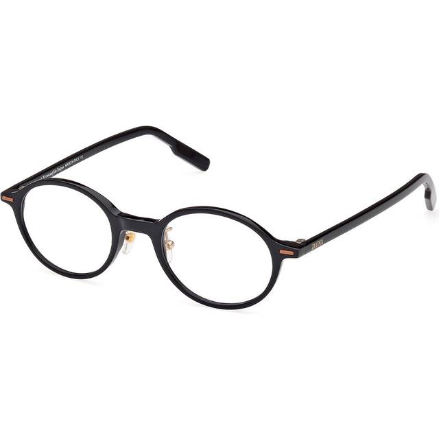 Ermenegildo Zegna EZ5256 001 Men's Eyeglasses Black Size 48 (Frame Only) - Blue Light Block Available - Glossy Black (48)