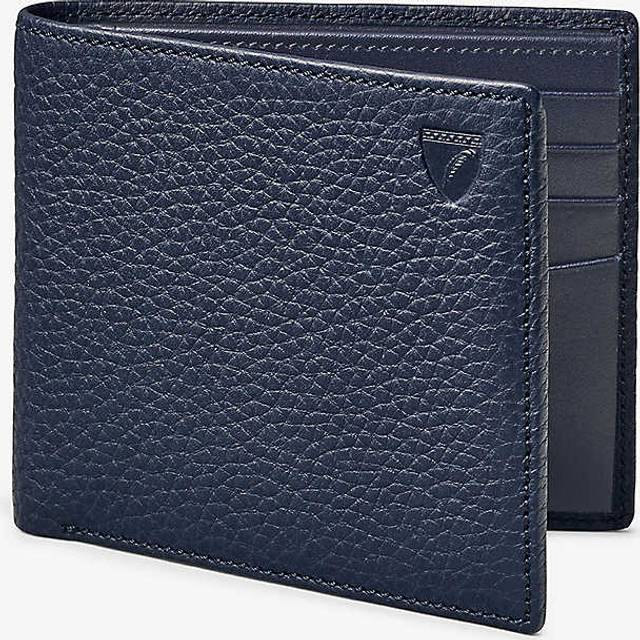 Aspinal Of London Classic Billfold Leather Wallet - Navy - One size