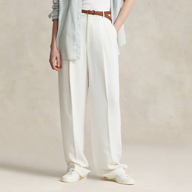 Straight-Leg Pleated Pants - CLUBHOUSE CREAM - 6