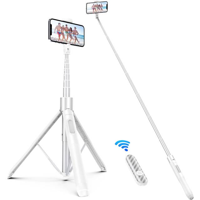 1.5m Selfie Stick Tripod, All in One Extendable Phone Tripod Stand with Bluetooth Remote 360 Rotation for iPhone and Android Phone Selfies, Video