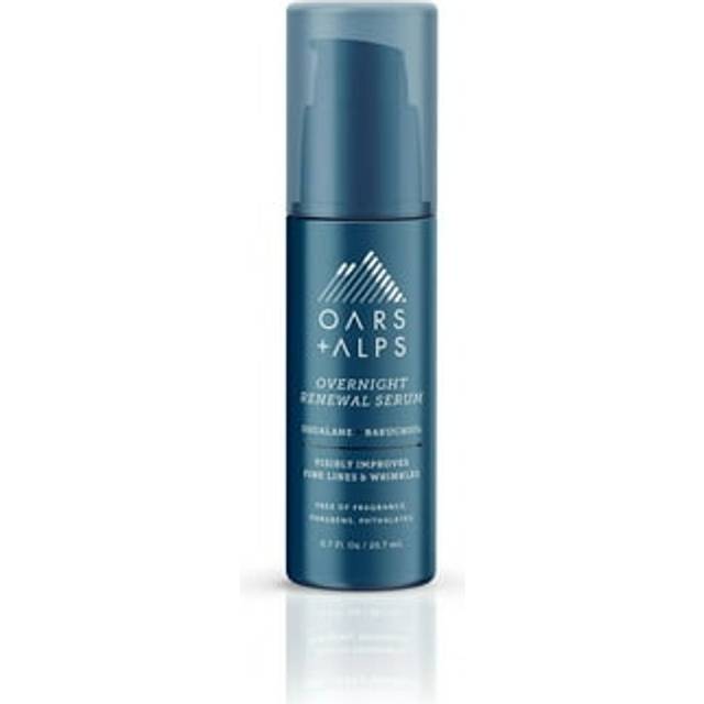 Oars + Alps Overnight Renewal Serum  Reduce Fine Lines and Wrinkles  Hydrating Skin Care with Anti-Aging Peptides  0.7 Fl Oz