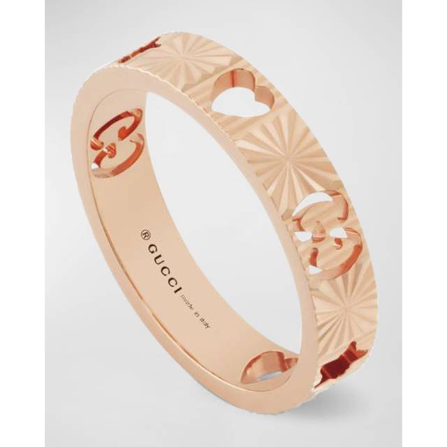 Gucci Icon 18ct Rose Gold Ring - Gold/Rose Gold