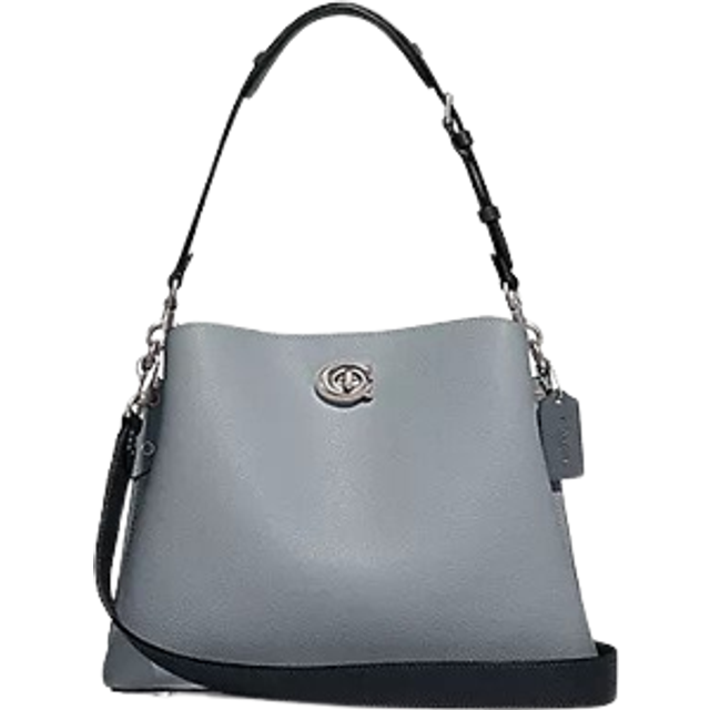 Coach Womens B4/grey Bluewillow Leather Shoulder Bag 25x30cm - B4/grey Blue Multi