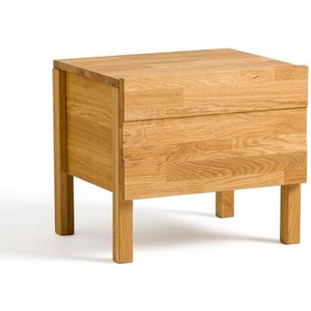 Ariles Finger-Jointed Oak Bedside Table - Light Natural Wood - ONE SIZE