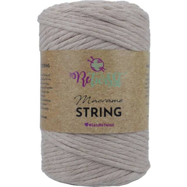 (R3S02 (Beige)) Retwisst Macrame Craft String 3mm Single Twisted Cord 500g