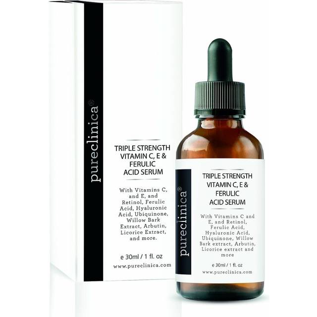 Trippelstarkt C-vitamin, E och ferulasyraserum (med retinol och dubbel hyaluronsyra) – 30 ml