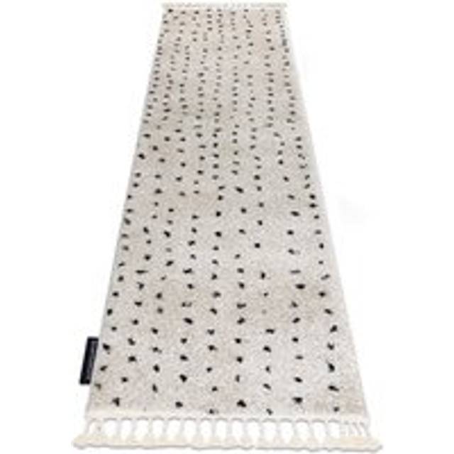 Rugsx - Carpet, runner berber syla B752 dots cream - for the kitchen, corridor & hallway beige 70x300 cm