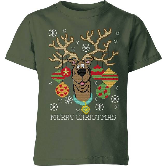Scooby Doo Kids' Christmas T-Shirt - Forest Green - 11-12 Years