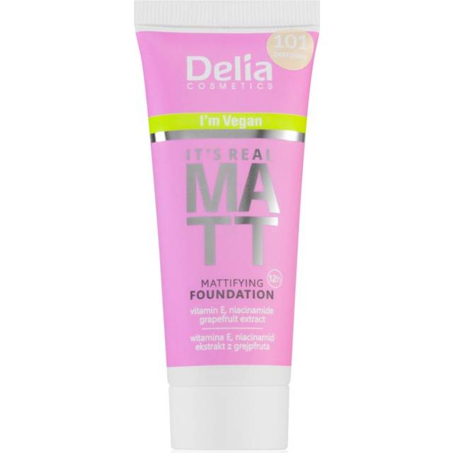 Delia Cosmetics It's Real Matt Matterende foundation Skygge 105 honey 30 ml
