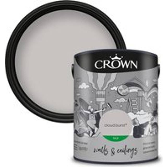Crown Walls and Ceilings Silk Emulsion Paint, Cloud Burst 5L