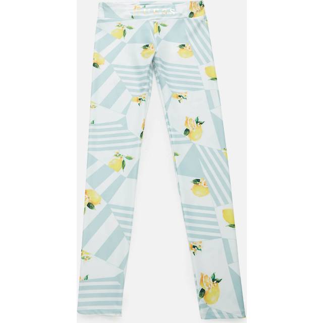 Guess Girls Branded Active Leggings - Yellow - Size 16Y