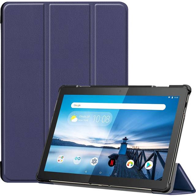 Lenovo Tab M10 HD 10.1 "(TB-X505F) / FHD 10.1" (TB-X605) CASE-Tri-Fold Leather Case-Dark Blue
