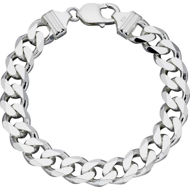 Beginnings Sterling Silver Heavyweight Diamond Cut 22cm Bracelet B5110