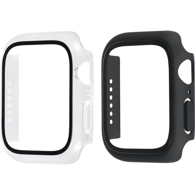 Triacle 360 skärmskyddshölje Apple Watch 4/5/6/SE 40 mm 2 pack, svart/transparent