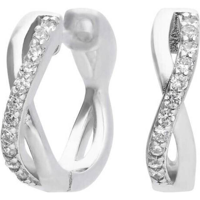 Infinity Pave Hoops Earrings E6065