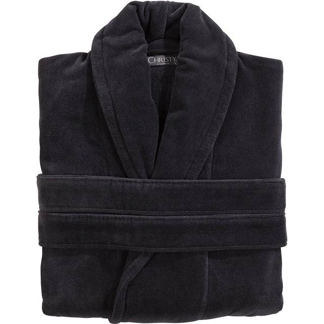 Supreme Robe Graphite - On chilly evenings nothing feels better than wrapping up this snuggly Supreme robe from Christy. Its pure soft cotton, woven into a buttery-soft velour finish, has a subtle lustre.