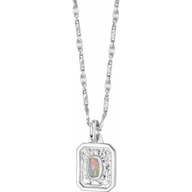 October Birthstone Recycled Sterling Silver Necklace BS010_SLV