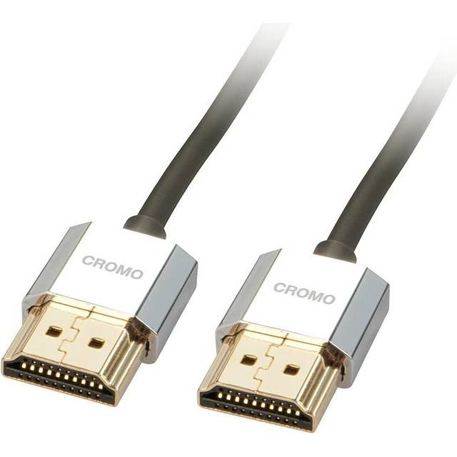 LINDY 1m CROMO Slim High Speed HDMI Cable with Ethernet
