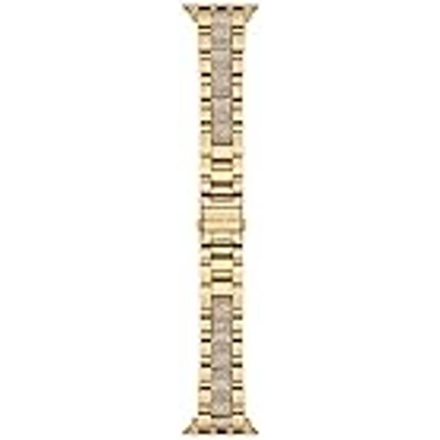 Michael Kors Band kompatibelt med Apple Watch, 38/40/41 mm - 18 mm guld rostfritt stål, MKS8021, Guld, Vintage