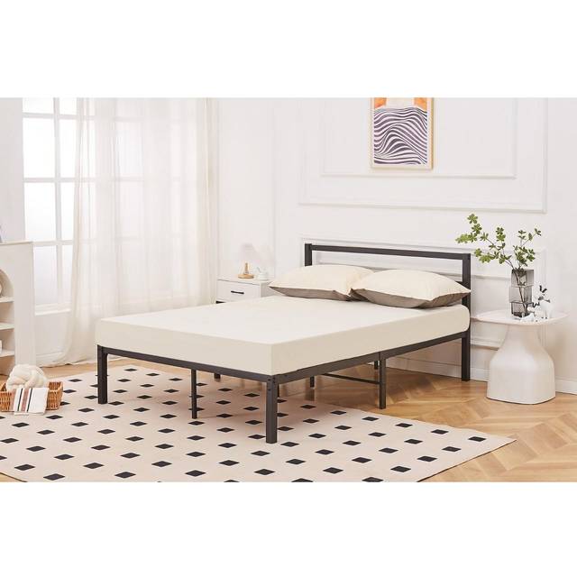 Taylor Minimalist Black Metal Bed Frame - Small Double