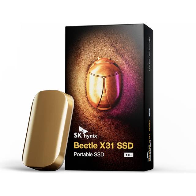 SK Hynix Beetle X31 1TB External SSD with DRAM - up to 1050MB/s, USB C 3.2 Gen2, External Solid State Drive for PC/Mac/Tablet/Android/Gaming Consoles