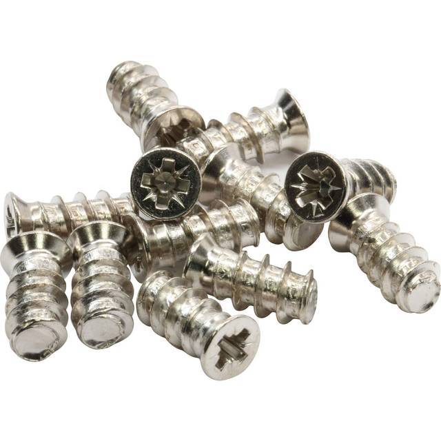 100 Pack Rok Hardware #6Mm X 13Mm 12 Pozi Cross Flat Head Euro Screws Type B Point Fasteners
