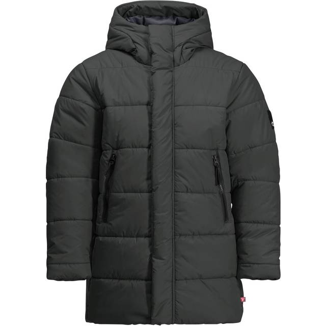 Jack Wolfskin - Teen Insulation Long Jacket - Parka size 128, grey/black
