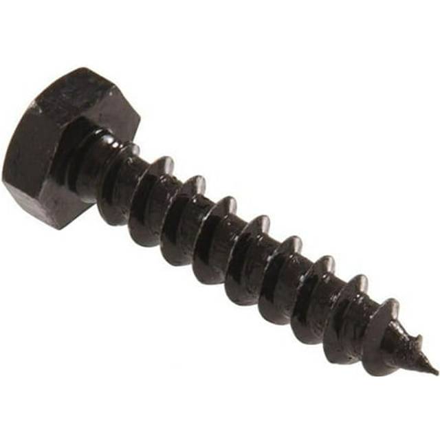 "The Hillman Group 852519 5/16 x 1-1/2"""" Hex Lag Screw- Black Finish 6-Pack"