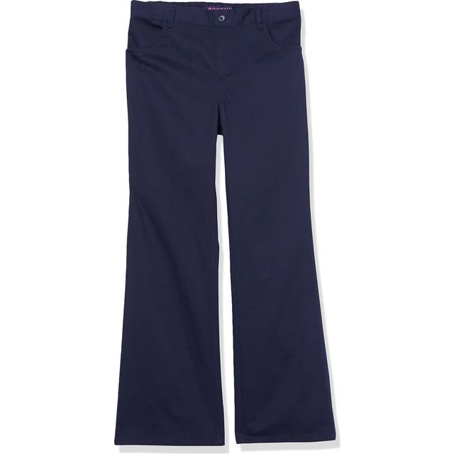 French Toast Girls' Pull-On Twill Pant (Standard & Plus)  Bootcut Navy
