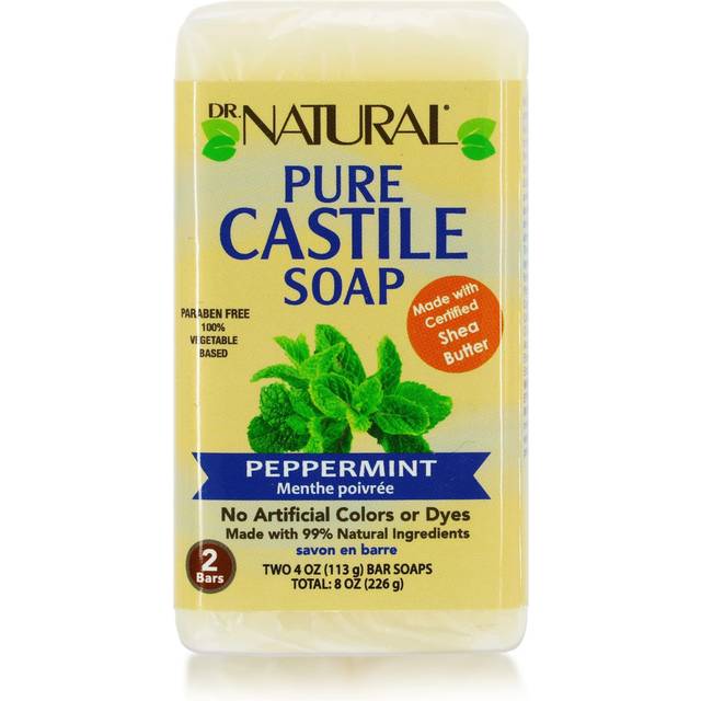 Dr. Natural Castile Bar Soap - Peppermint 4 oz Each / 2 Pack