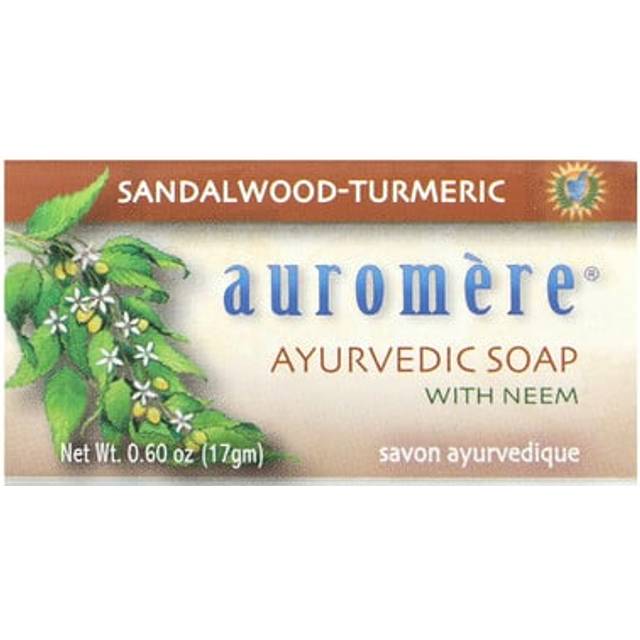 Auromere  Ayurvedic Bar Soap with Neem  Sandalwood-Turmeric  0.6 oz (17 g)