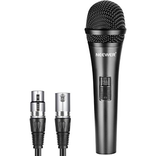 Neewer Cardioid Dynamic Microphone with XLR Male to XLR Female Cable, Rigid Metal Construction for Professional Musical Instrument Pickup, Vocals,