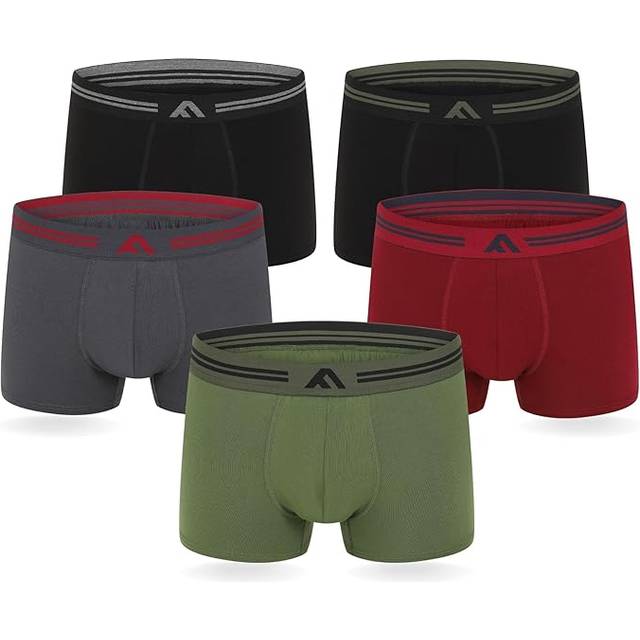 FM London5Pack Bamboo Mens Boxers with Stretch Fit Design Comfortable Bamboo Boxers for Men with a TaglessElastic Waist