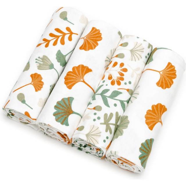 T-TOMI Cloth Diapers Ginkgo Leafs tygblöjor 76x76 cm 4 st.