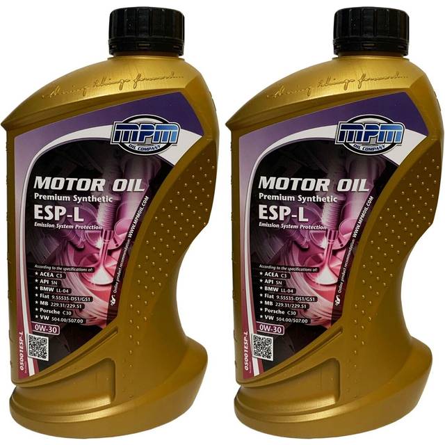MPM Premium Synthetic ESP-L 0W-30 Motorolja 1 l Vw - Audi - Skoda - Fiat - Seat - Subaru - Honda - Mazda