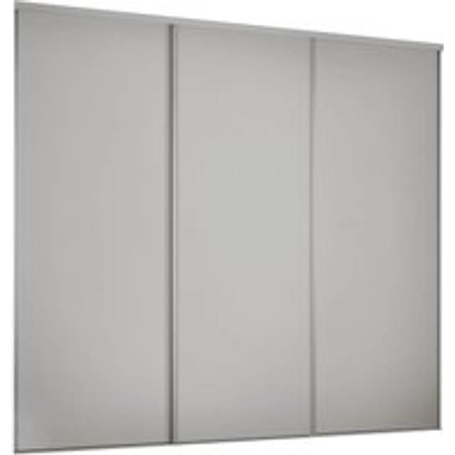 Spacepro Classic 3 Door Sliding Wardrobe Kit Dove 2672 x 2260mm in Grey Steel/MFC