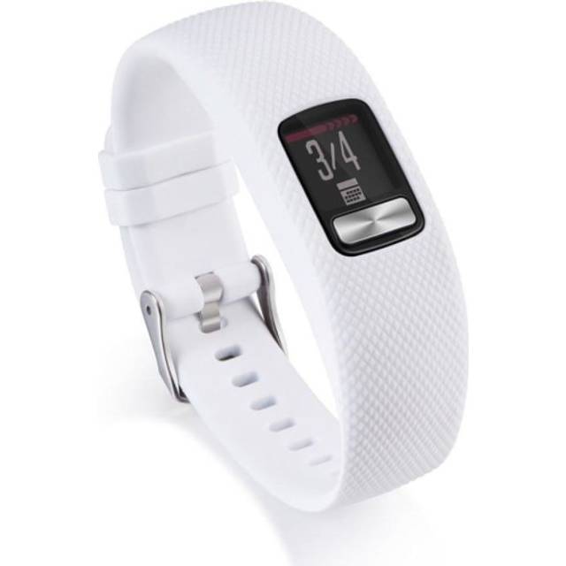 Garmin Vivofit 4 klockarmband träningsklocka i TPE och TPU material halkfri textur - Vit och storlek S