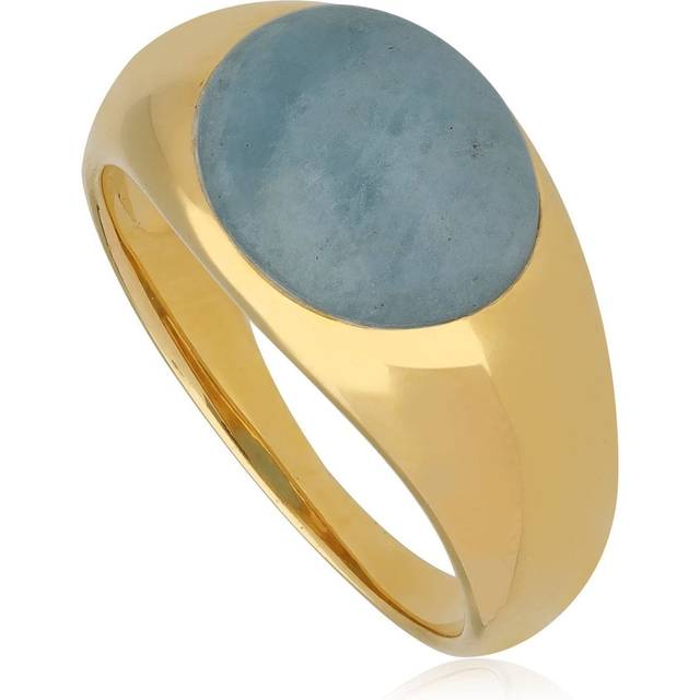 Kosmos Aquamarine Cocktail Ring in Gold Plated 925 Sterling Silver