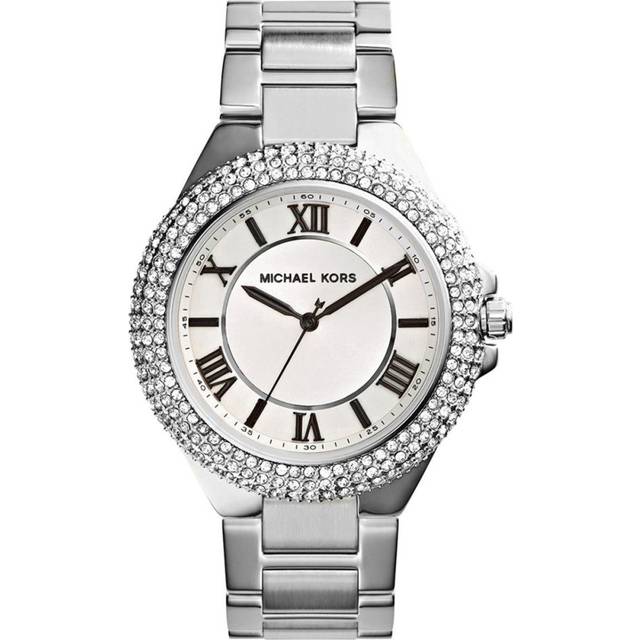 Michael Kors Ladies Designer Watch Silver Tone Glitz Camille MK3276